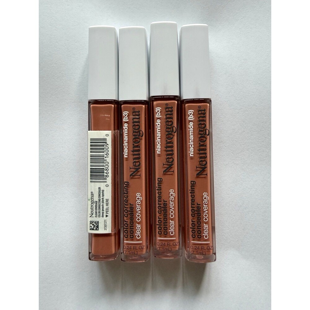 4PCS - Neutrogena Clear Coverage Color Correcting Concealer Deep Peach NEW